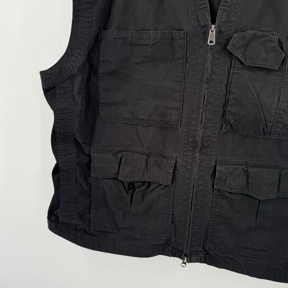 DULUTH TRADING COMPANY Vest Size Extra Large Pockets Black Men's Utility Mesh - Picture 6 of 11